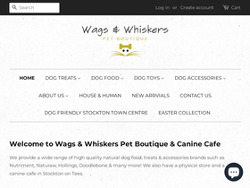 Wagsandwhiskerspetboutique homepage screenshot