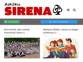 'rokiskiosirena.lt' screenshot
