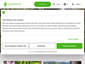 'luontoportti.com' screenshot