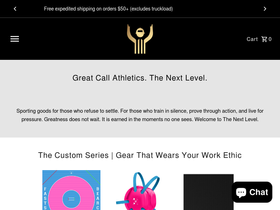 greatcallathletics.com homepage screenshot