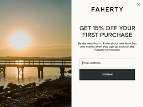 'fahertybrand.com' screenshot