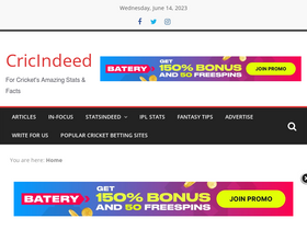 'cricindeed.com' screenshot