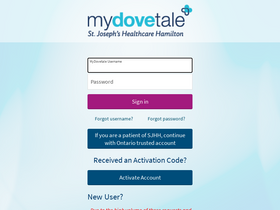 'mydovetale.ca' screenshot