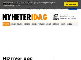 'nyheteridag.se' screenshot