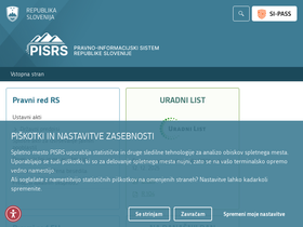 'pisrs.si' screenshot
