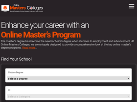 'onlinemasterscolleges.com' screenshot