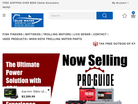 bluewatermarineky.com homepage screenshot