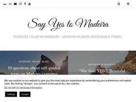 'sayyestomadeira.com' screenshot