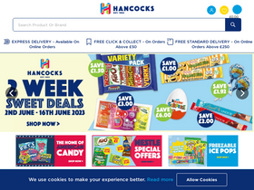'hancocks.co.uk' screenshot