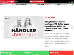 'deraktionaer.tv' screenshot