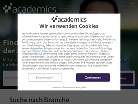 'academics.de' screenshot