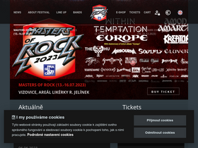 'mastersofrock.cz' screenshot