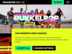 'pukkelpop.be' screenshot