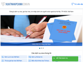 'xuatnhapcanh.com.vn' screenshot