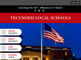 'tecumseh.k12.oh.us' screenshot