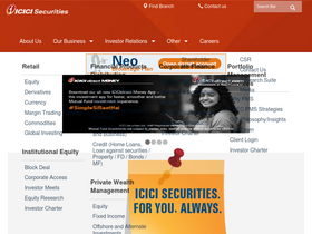 'icicisecurities.com' screenshot