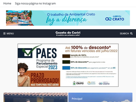 'gazetadocariri.com' screenshot