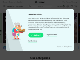'thomann.ae' screenshot