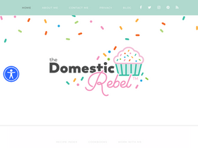 'thedomesticrebel.com' screenshot