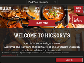 'hickorys.co.uk' screenshot