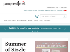 'pamperedchef.ca' screenshot