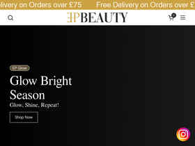 Ep Beauty Premium Skin Care homepage screenshot