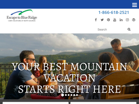 'escapetoblueridge.com' screenshot