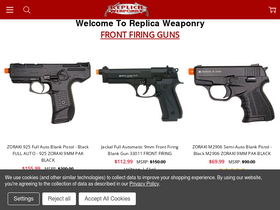 'replicaweaponry.com' screenshot