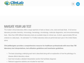 'clinlabnavigator.com' screenshot