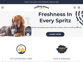 smilingpawspets.com homepage screenshot