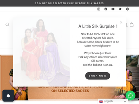 houseofsarees.in homepage screenshot