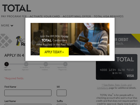 'totalcardvisa.com' screenshot