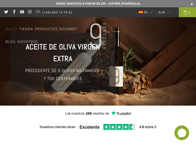 9oliveres.com homepage screenshot
