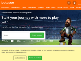 'betsson.com' screenshot