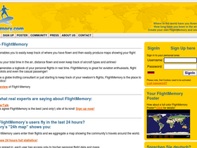 'flightmemory.com' screenshot