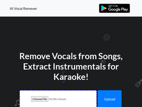 'aivocalremover.com' screenshot