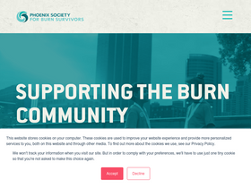 'phoenix-society.org' screenshot