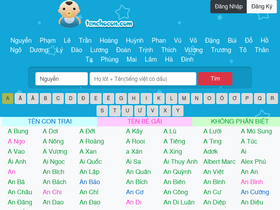 'tenchocon.vn' screenshot