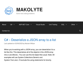 'makolyte.com' screenshot