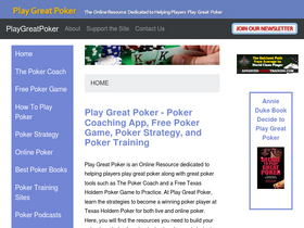 'playgreatpoker.com' screenshot