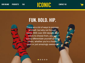 iconicsocks.com homepage screenshot