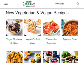 'ohmyveggies.com' screenshot