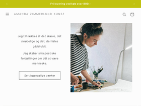 amandazimmerlund.dk homepage screenshot