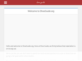 'shoeguide.org' screenshot