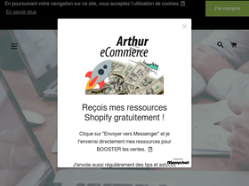 Arthur eCommerce website screenshot