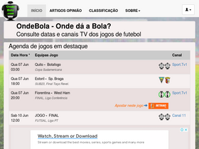 'ondebola.com' screenshot
