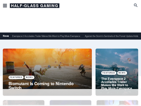 'halfglassgaming.com' screenshot
