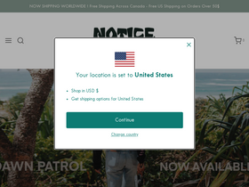 noticethereckless.com website screenshot