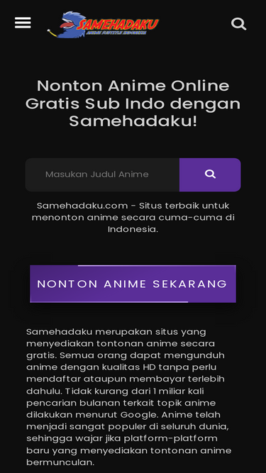 Samehadaku - Streaming dan Download Anime Sub Indo APK for Android -  Download