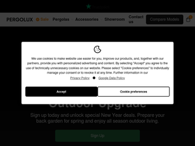 Pergolux website screenshot